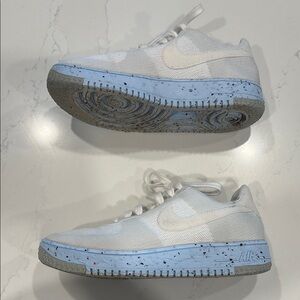 Nike White and Blue Sneakers